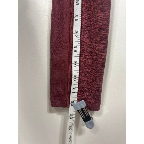 Athleta Exhale Stash Pocket Heel Tight Softluxe Legging Burgundy Wine Red Medium - Picture 11 of 11